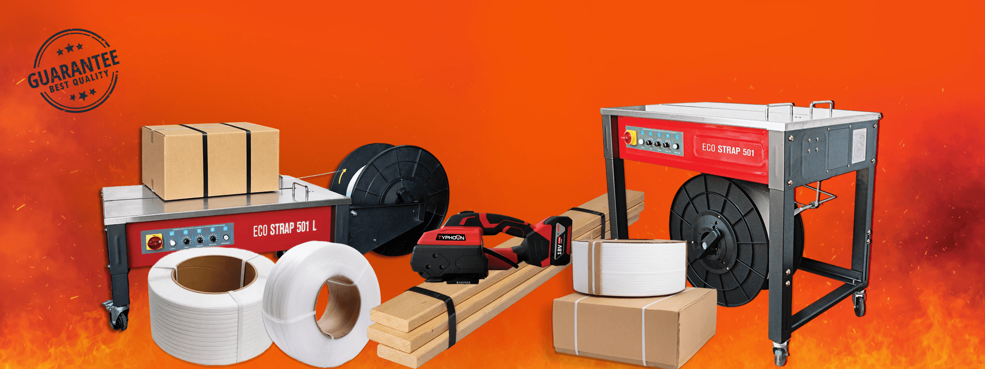 Makinë automatike për lidhjen e paketave me rripa (strapping)