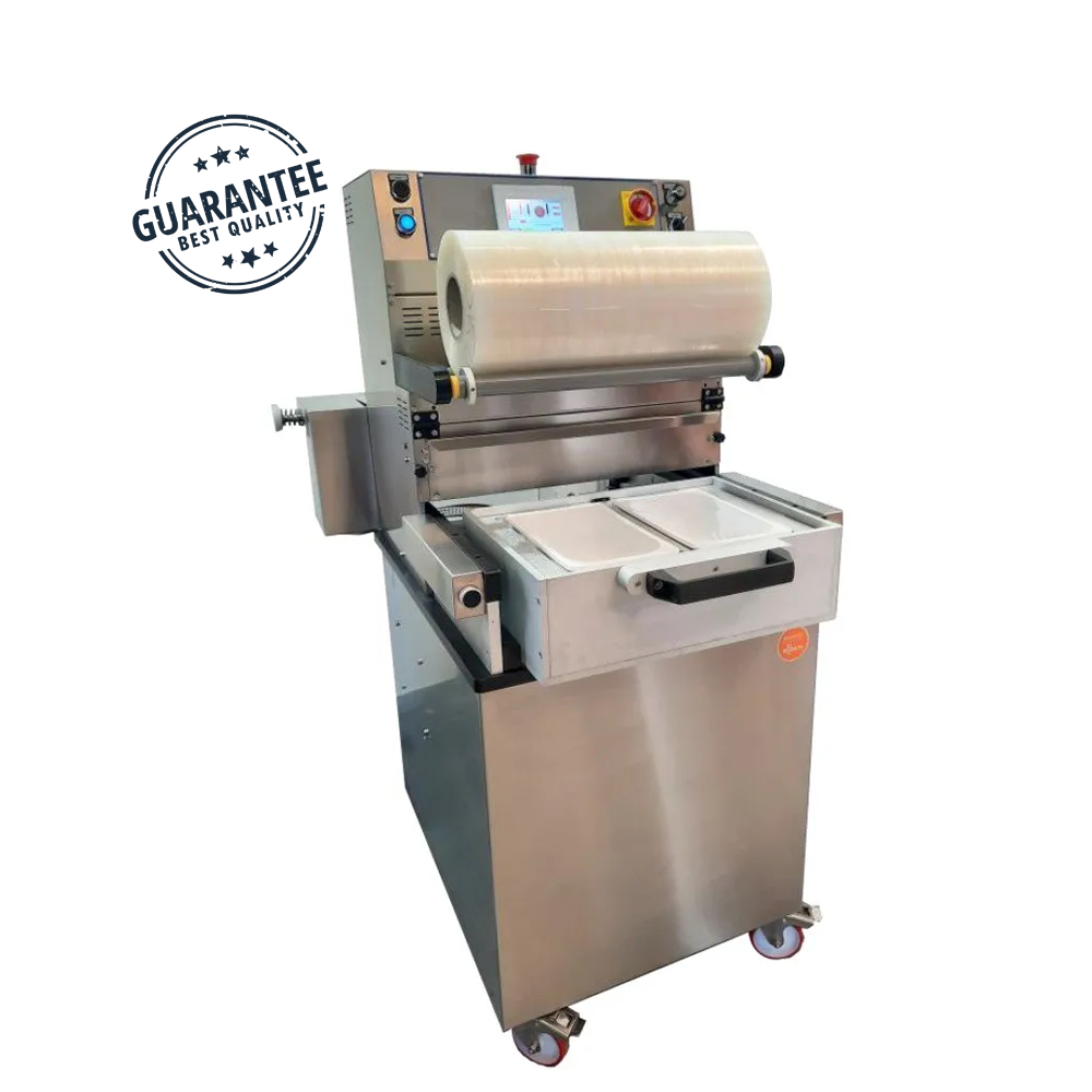 Makinë automatike me gas për paketim ushqimi në kuti plastike